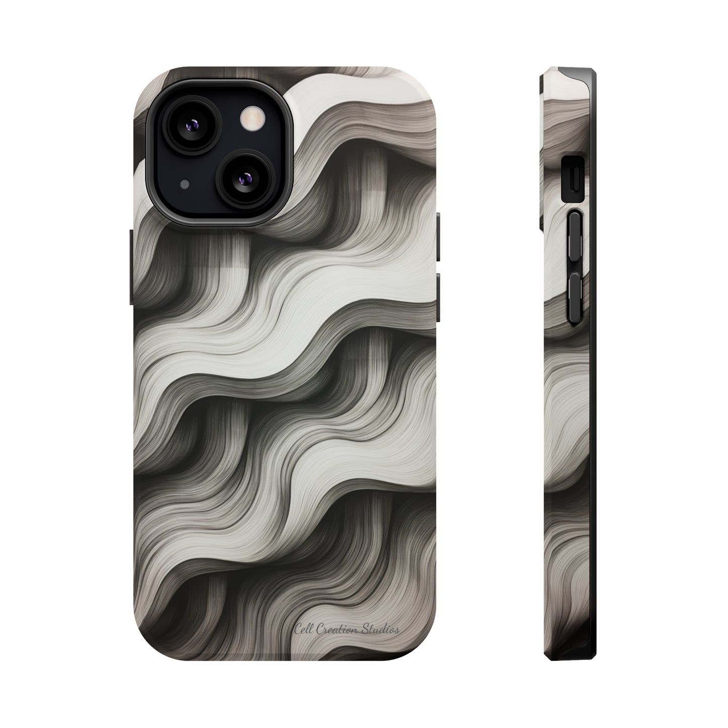 The "Geometric Waves" Cell Phone Case -MagSafe Tough Cases