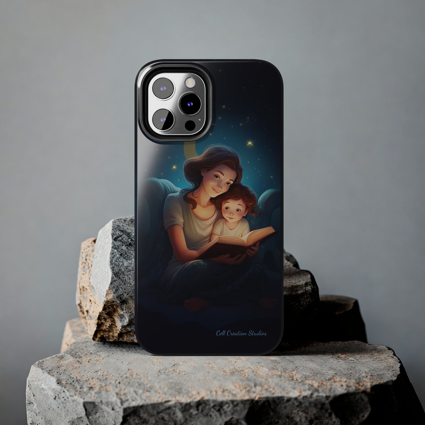 Introducing the "Bedtime Story Bliss" Cell Phone Case – Cherish Heartwarming Moments with Every Glance -Tough Phone Cases