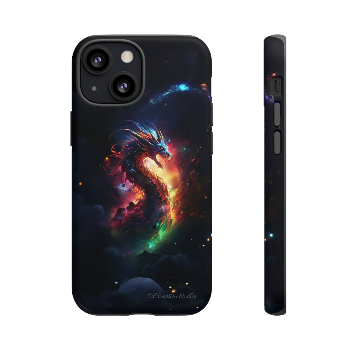 "Cosmic Dragon Unleashed" -Tough iPhone Cases