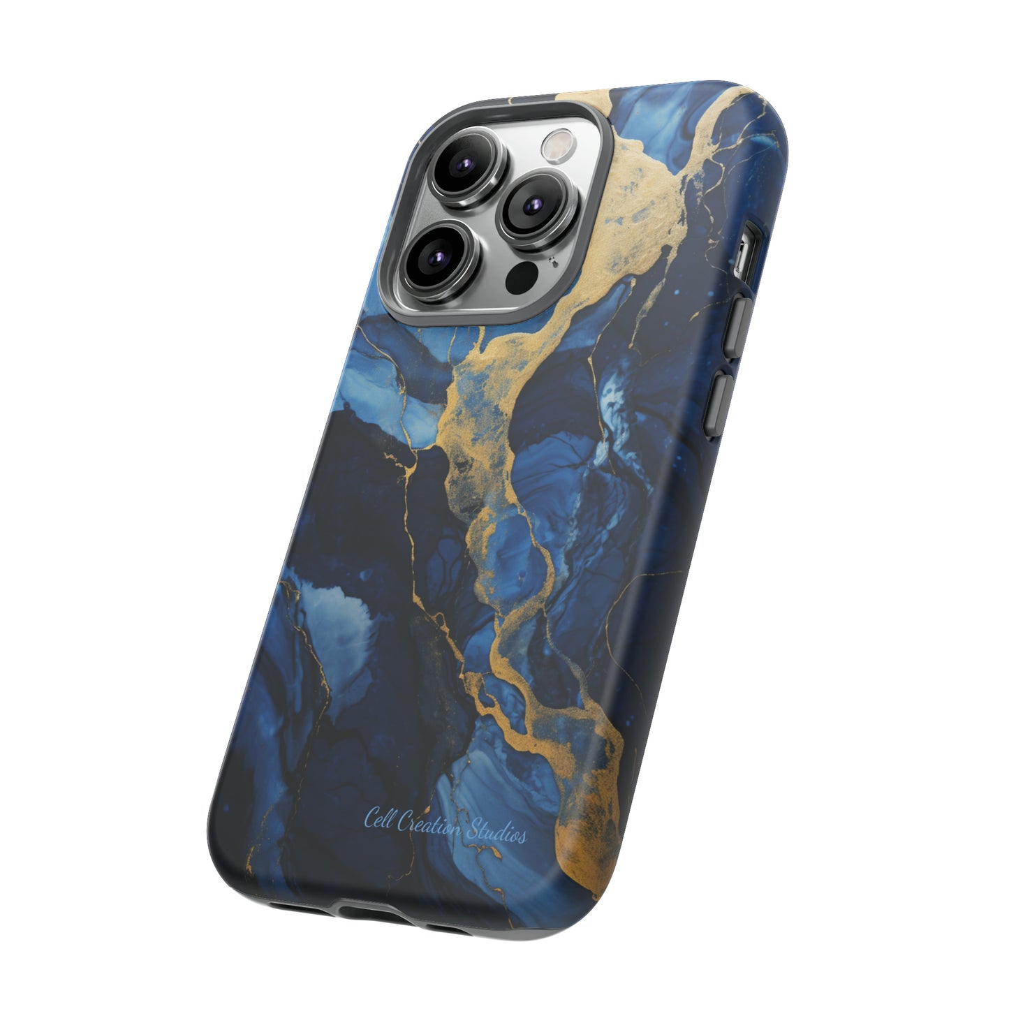 "Azure Elegance Marble" -Tough iPhone Cases