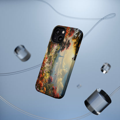 Introducing the "Floral Haven" Cell Phone Case – Where Nature and Urban Marvels Converge! -MagSafe Tough Cases