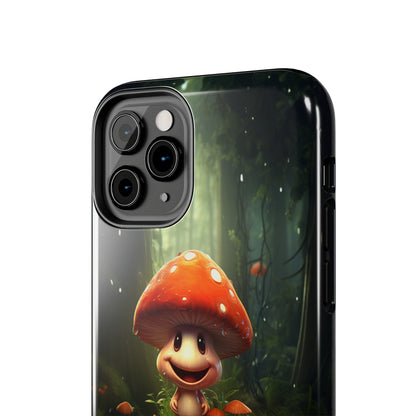 Introducing the "Cheerful Smiling Mushroom" Cell Phone Case – Spread Joy with Every Glance -Tough Phone Cases