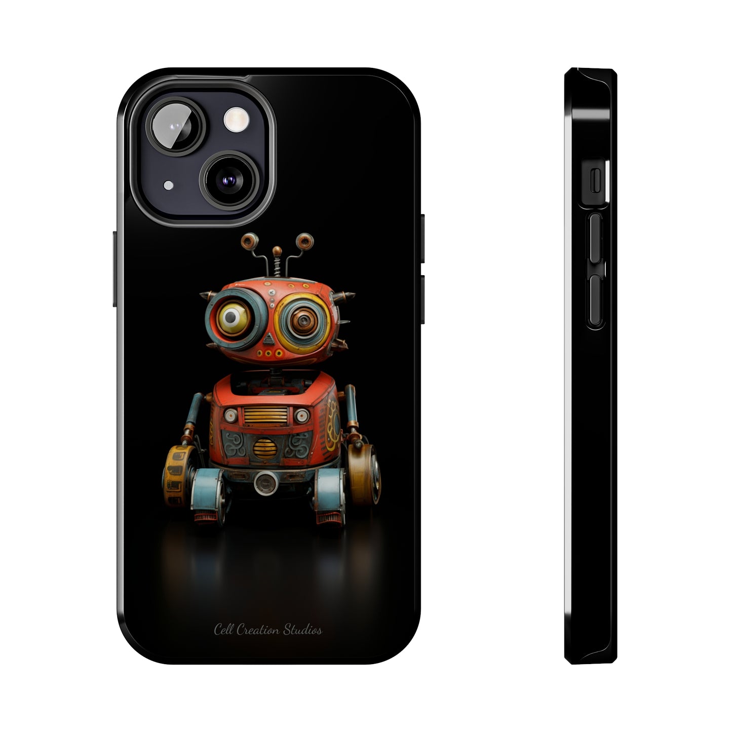 Introducing the "Toy Robot Delight" Cell Phone Case – Embrace Nostalgia with a Playful Robotic Companion! -Tough Phone Cases