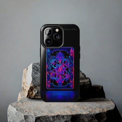 Introducing the "Neon Ace of Hearts" Cell Phone Case – Elevate Your Style with a Dazzling Card -Tough Phone Cases