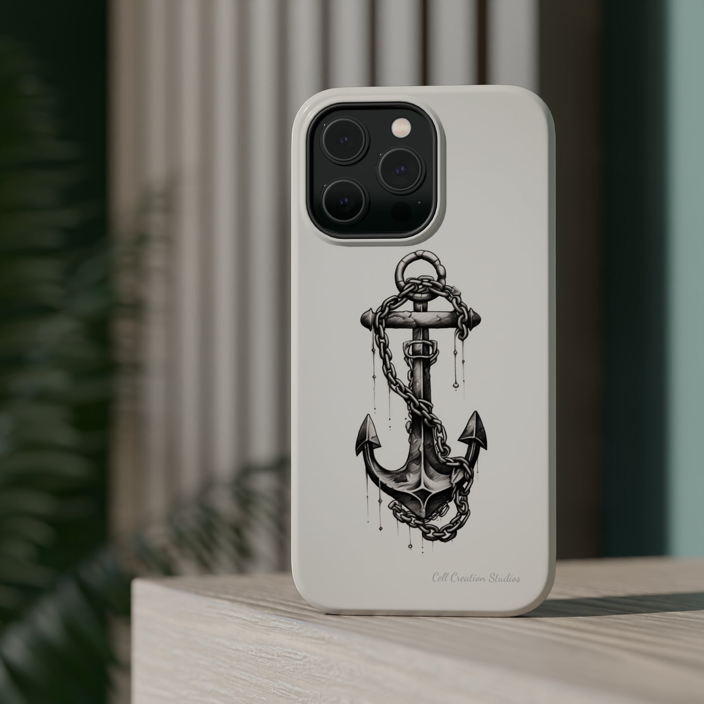 "Nautical Elegance Anchor" -MagSafe Tough iPhone Cases