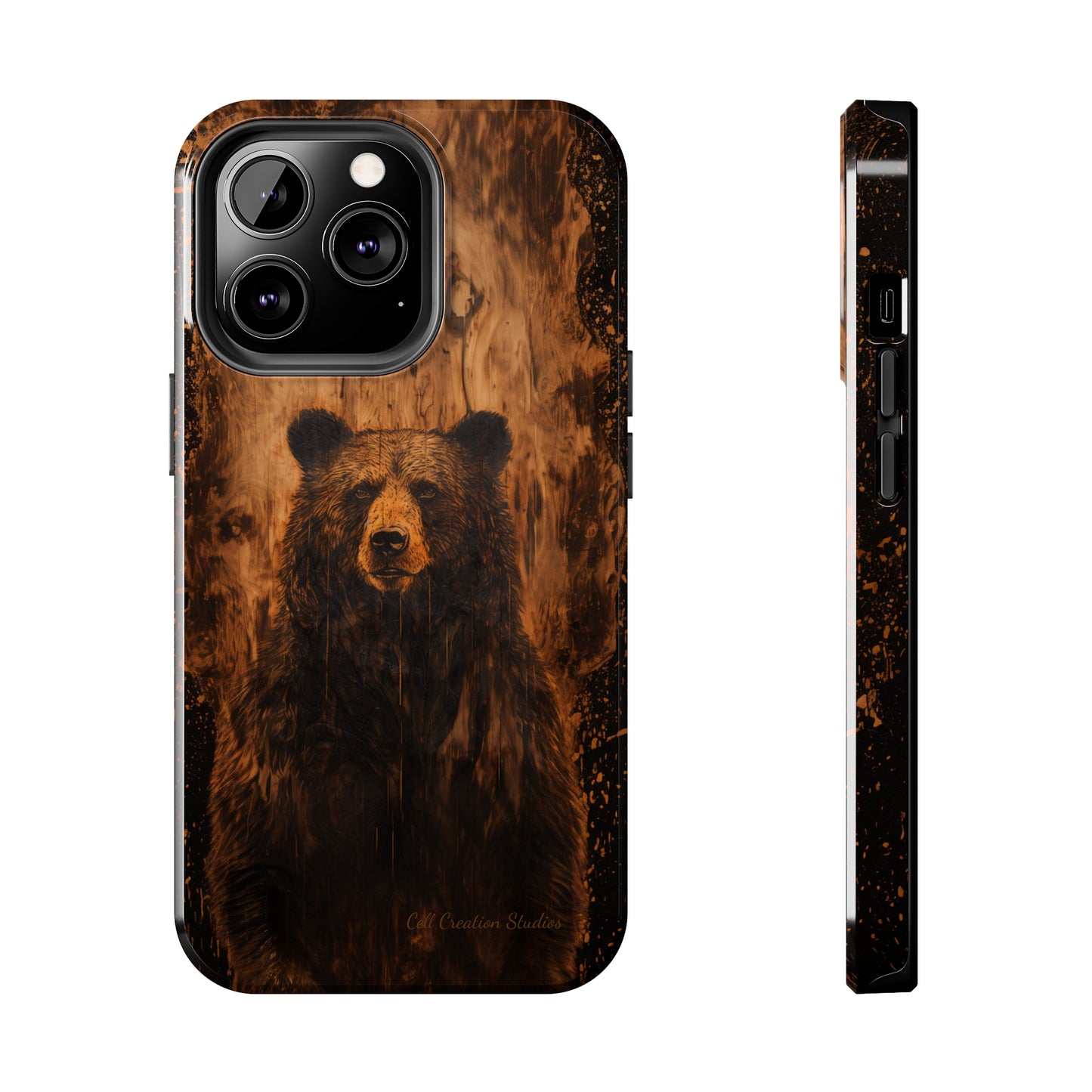 "Bear Wood Grain"-Tough Phone Cases