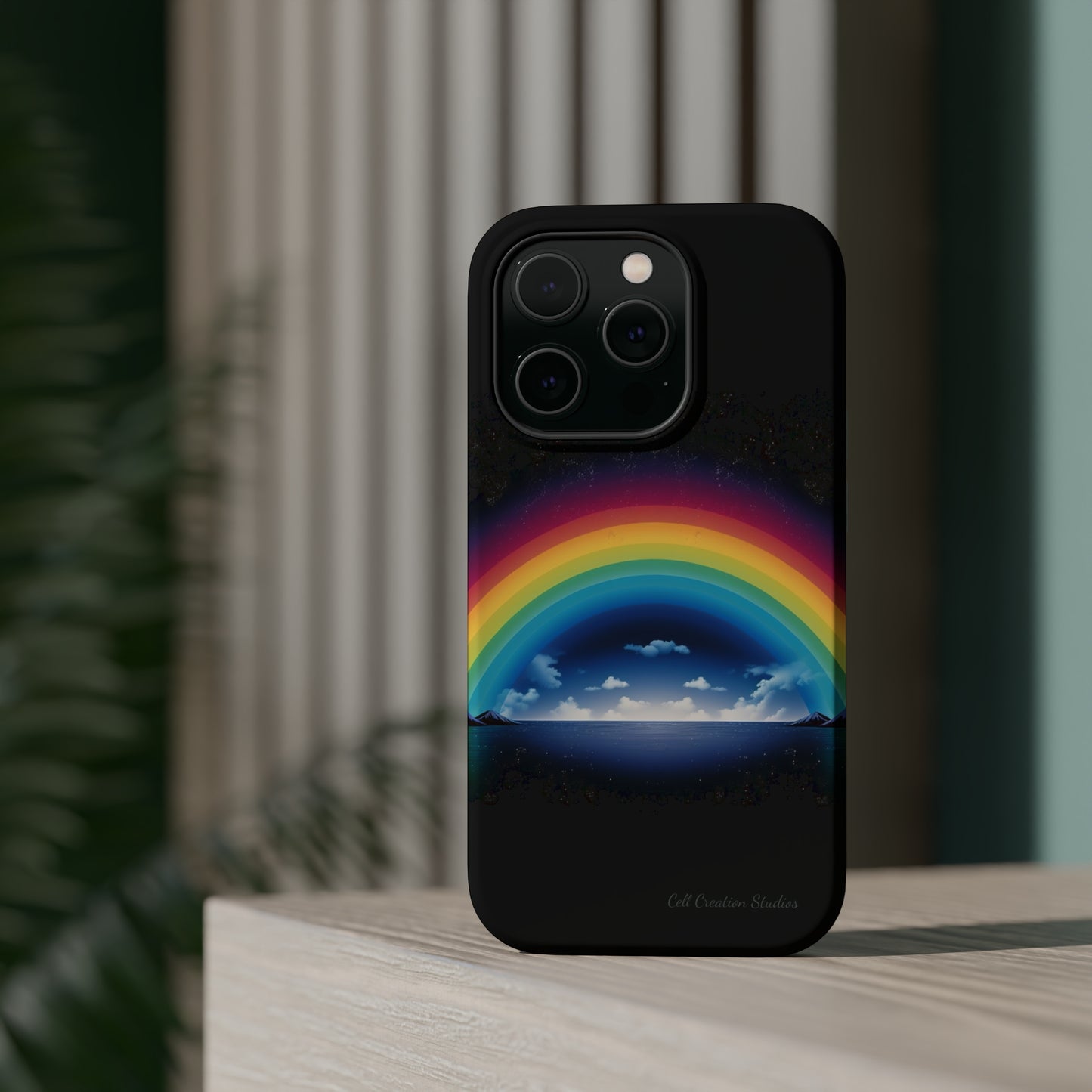 "Vibrant Skies: Rainbow Sunset" Cell Phone Case -MagSafe Tough Cases