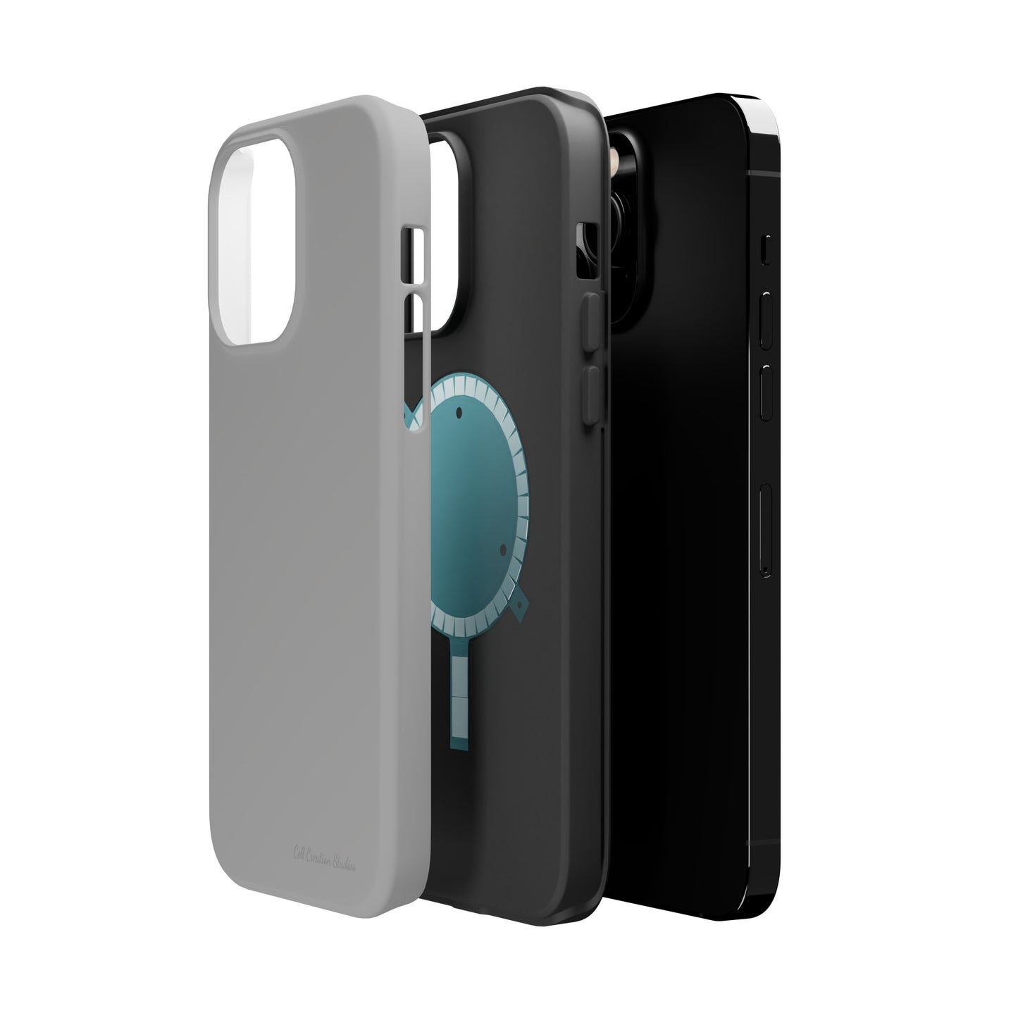 "Sleek Silver Essence" -MagSafe Tough iPhone Cases