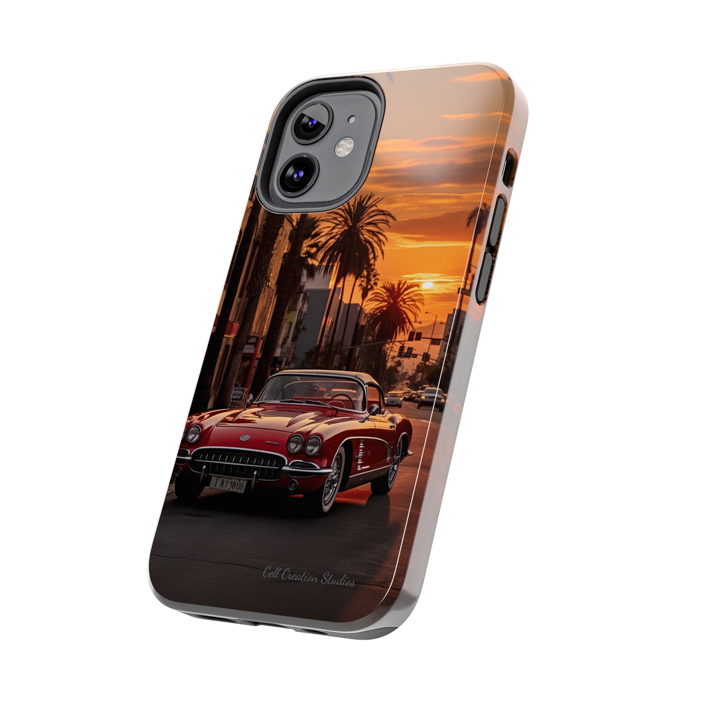 "Sunset Boulevard Classic Red Car" Cell Phone Case -Tough Phone Cases