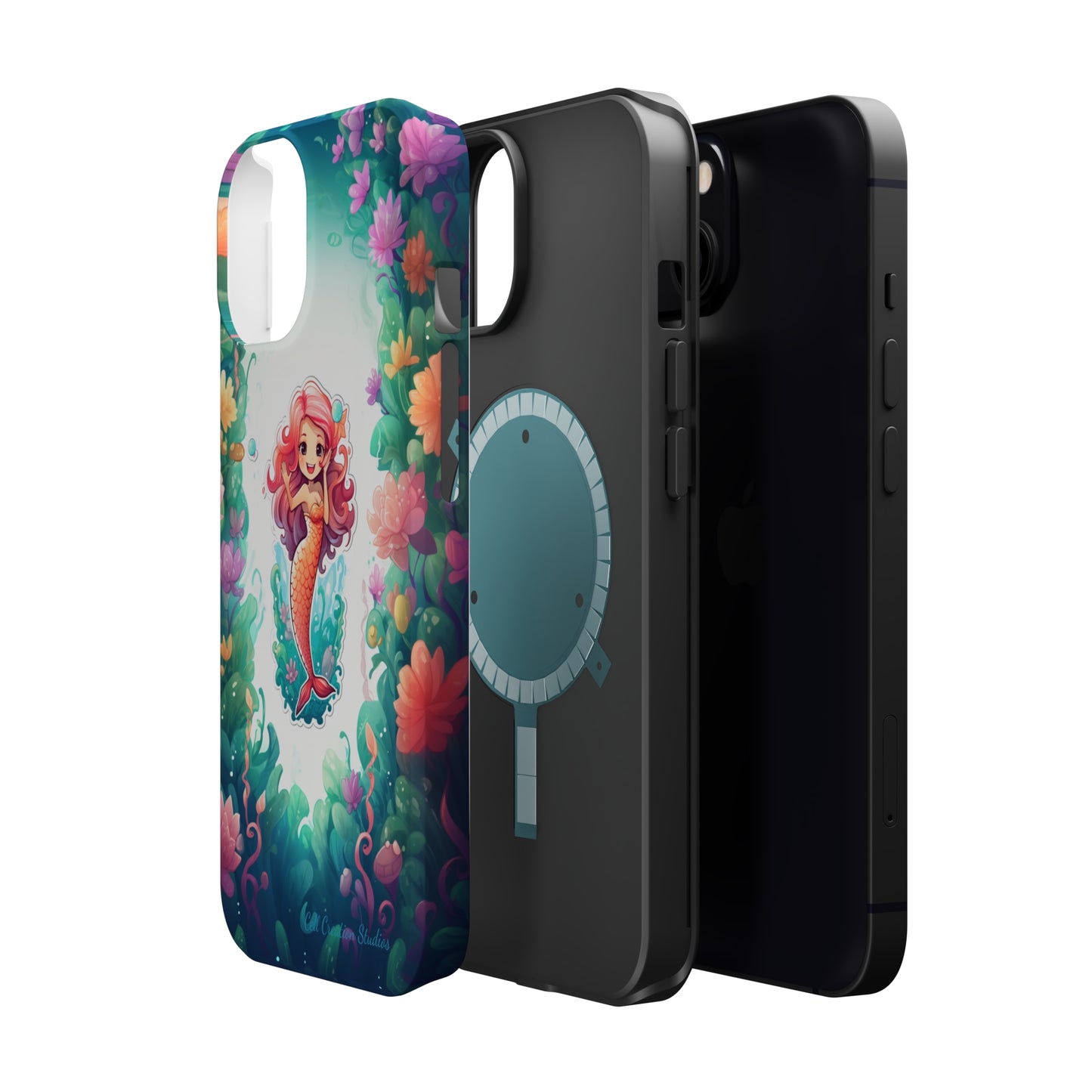 "Pink Seaflower Mermaid" -MagSafe Tough iPhone Cases