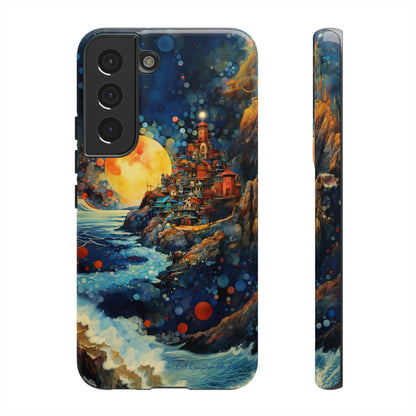 "Moonlit Coastal Vista" -Tough Samsung Phone Cases