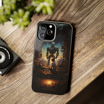 Introducing the "Mechanical Bond" Cell Phone Case – Witness a Captivating Moment of Giant Robot and Boy -Tough Phone Cases