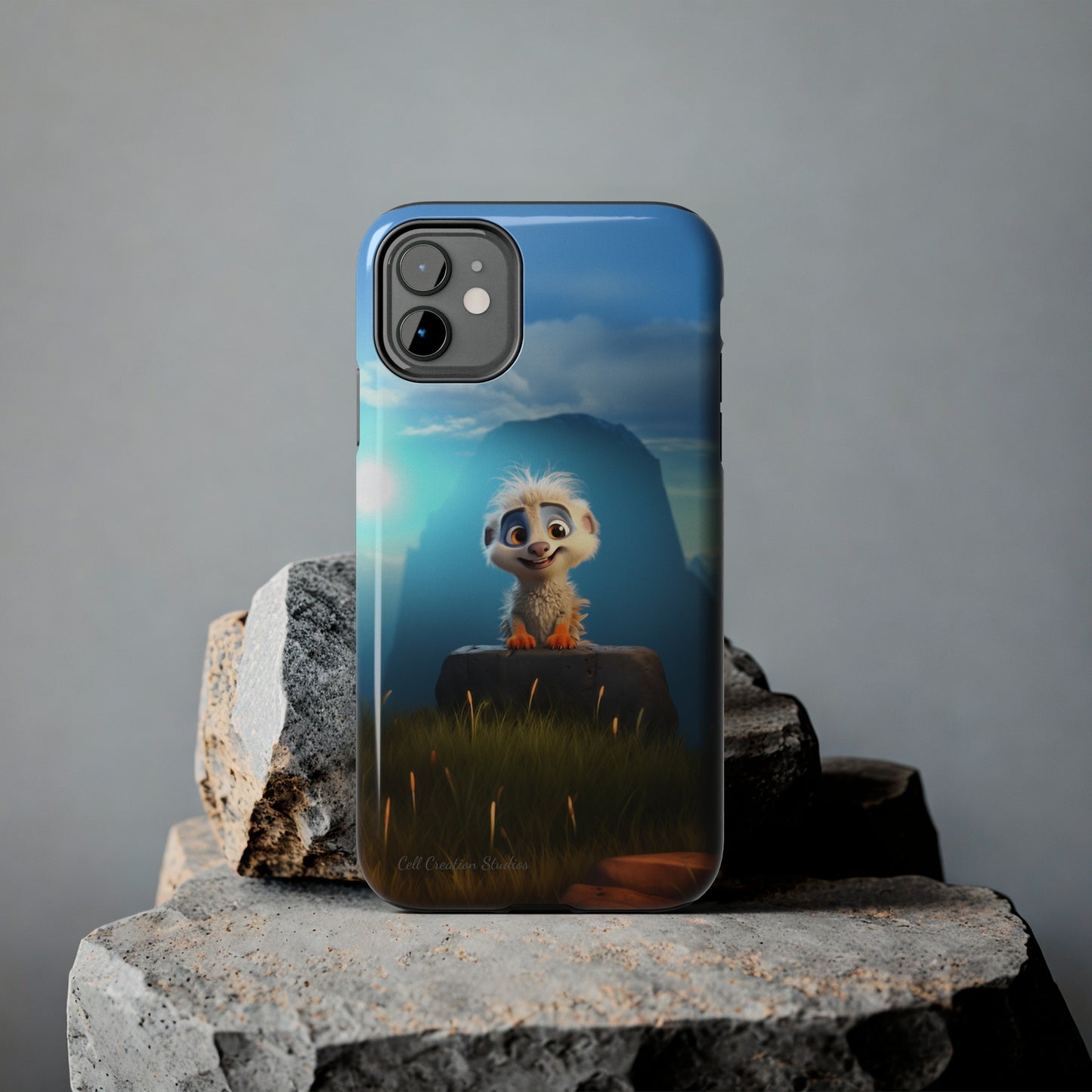 Introducing the "Mountain Explorer Buddy" Cell Phone Case – Embark on Adventures with an Animated Cute Animal -Tough Phone Cases