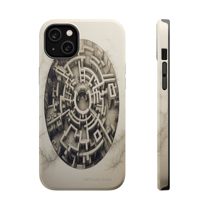 "Discover the Mystery: Maze-Inspired Cell Phone Case" -MagSafe Tough Cases