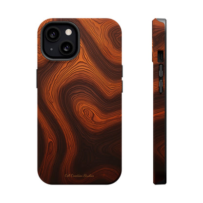 Introducing the "Natural Woodgrain" Cell Phone Case – Embrace Organic Beauty with Wood Pattern Design -MagSafe Tough Cases