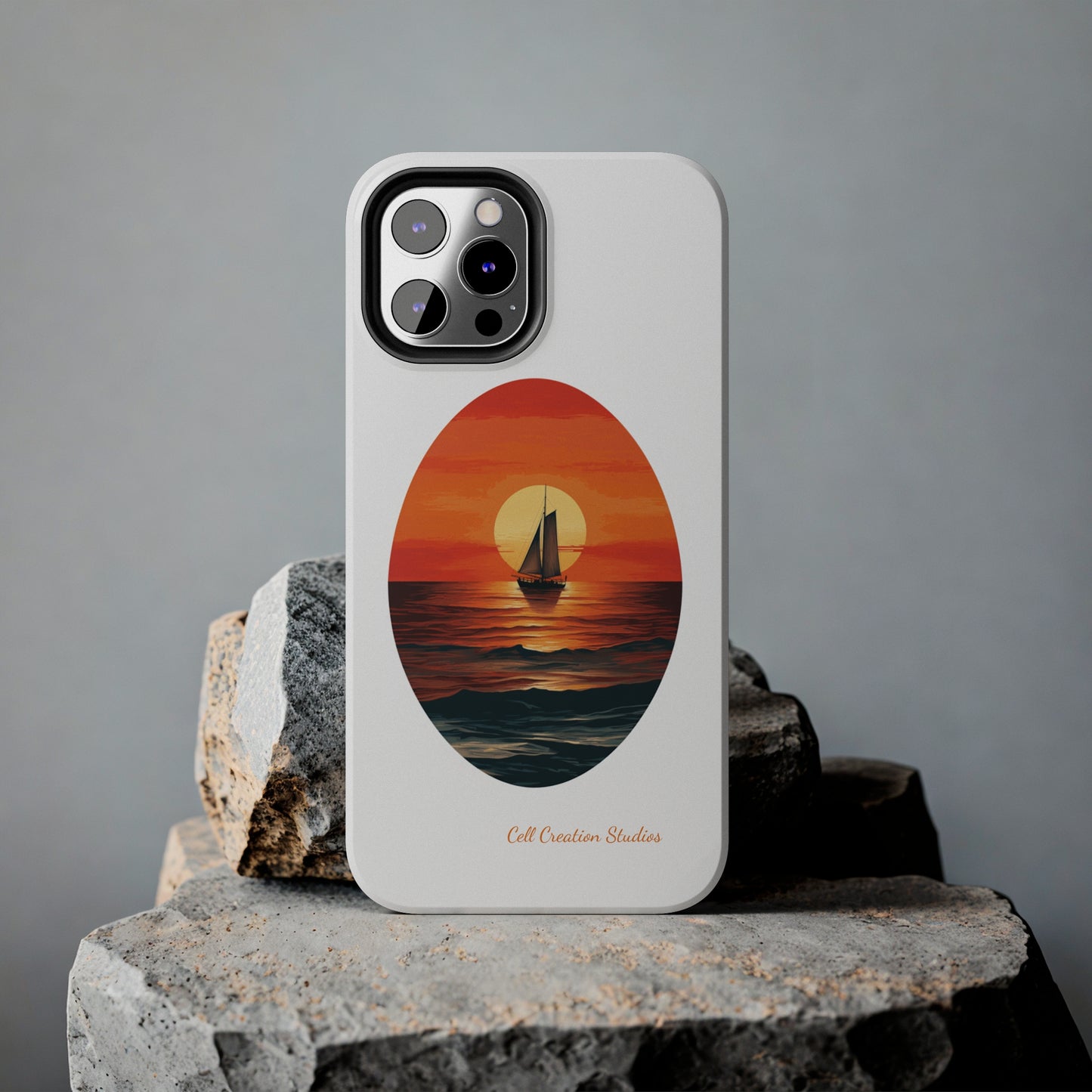 "Sailboat Sunset Serenity" -Tough iPhone Cases