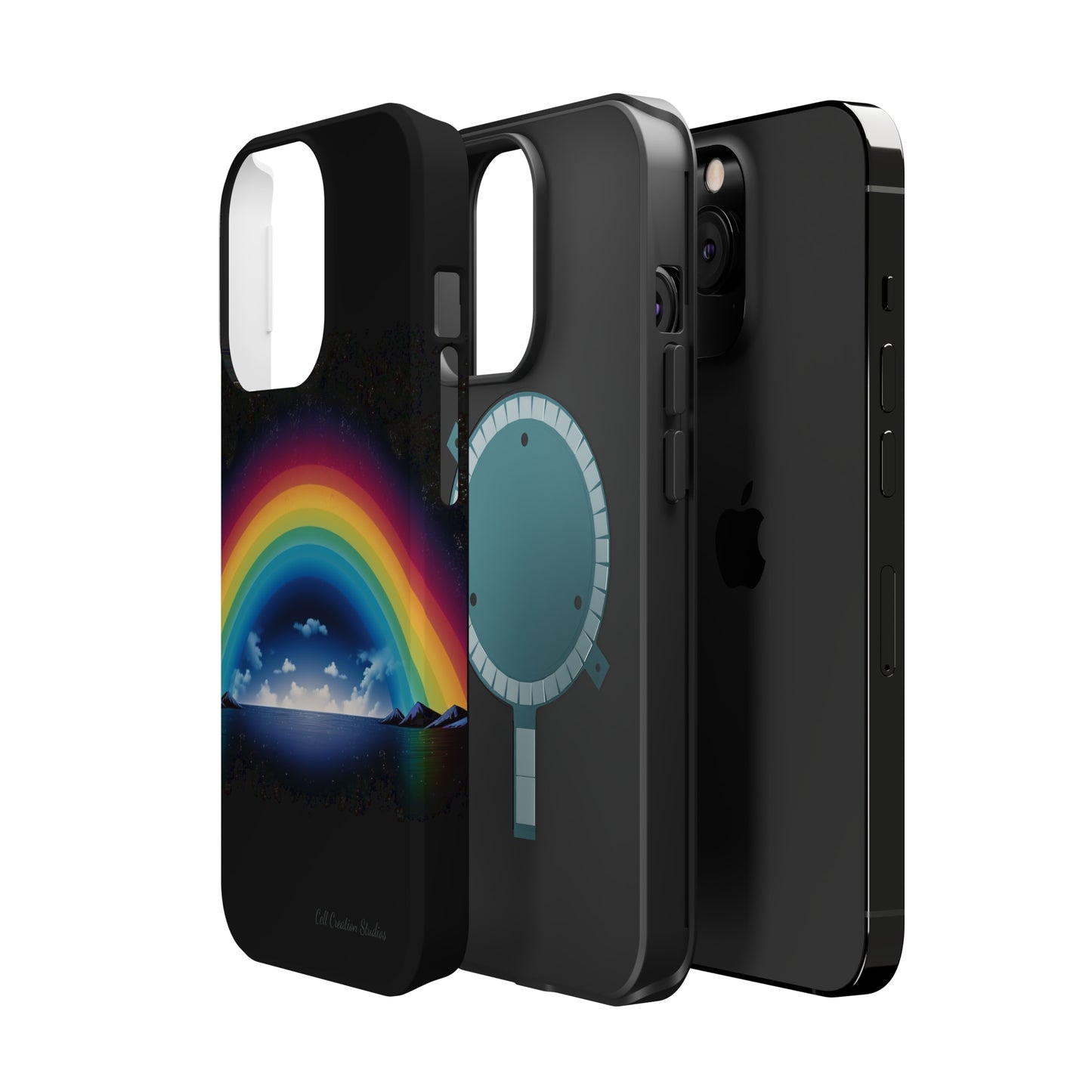 "Vibrant Skies: Rainbow Sunset" Cell Phone Case -MagSafe Tough Cases