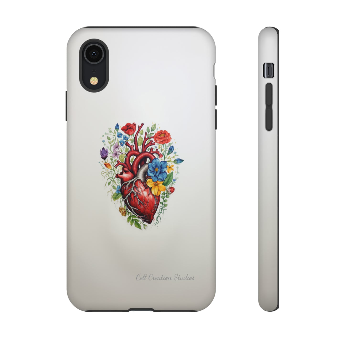 "Floral Heart Harmony" -Tough iPhone Cases