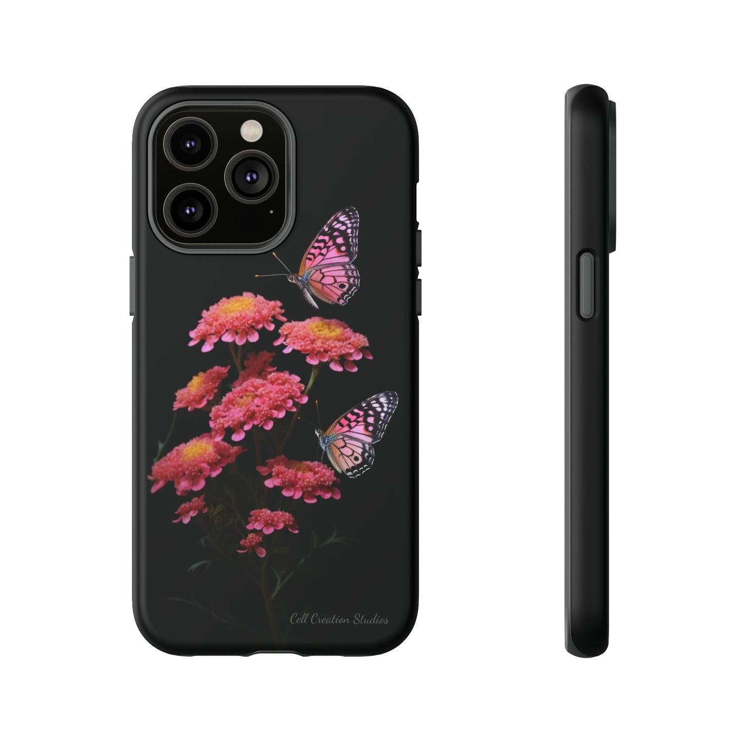 "Achillea Desert Eve Deep Rose & Butterfly" Phone Case -Tough Cases