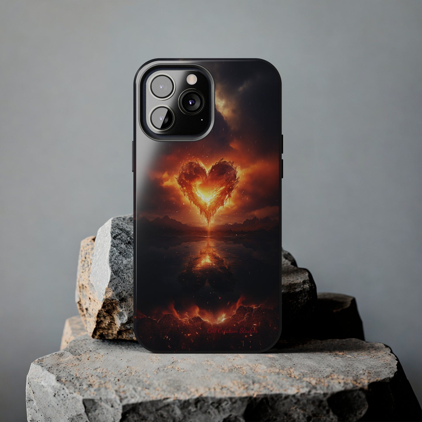 Introducing the "Flaming Heart" Cell Phone Case – Ignite Your Passion! -Tough Phone Cases