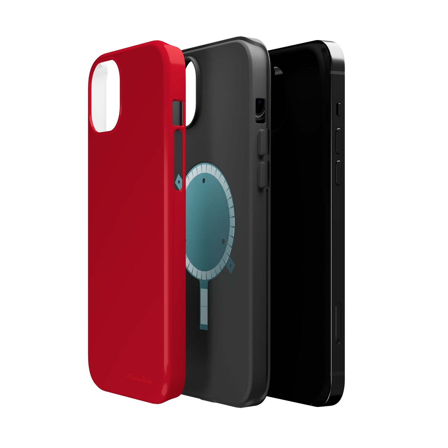 "Bold Crimson Shield" -MagSafe Tough iPhone Cases