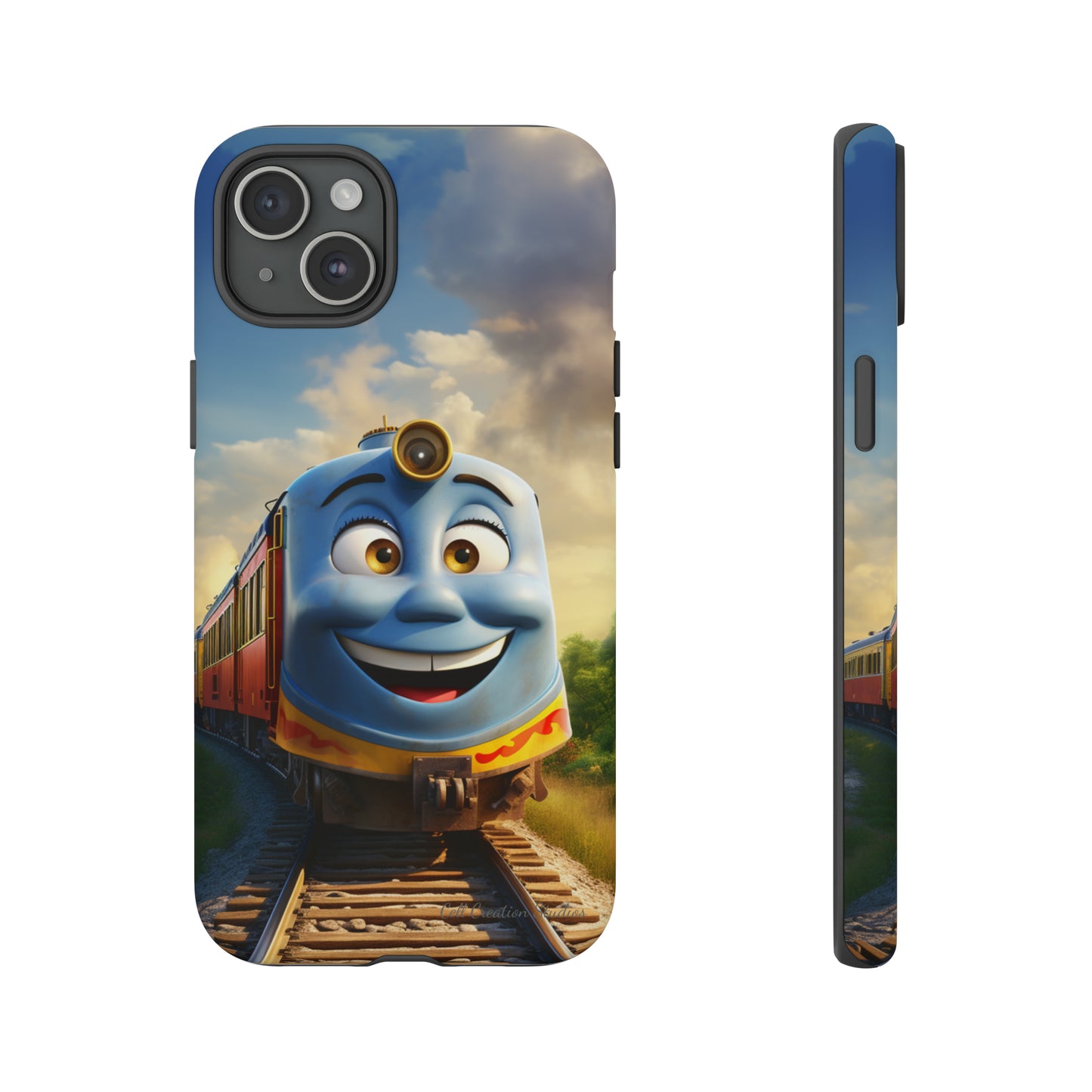 The "Smiling Blue Train" Phone Case -Tough Cases