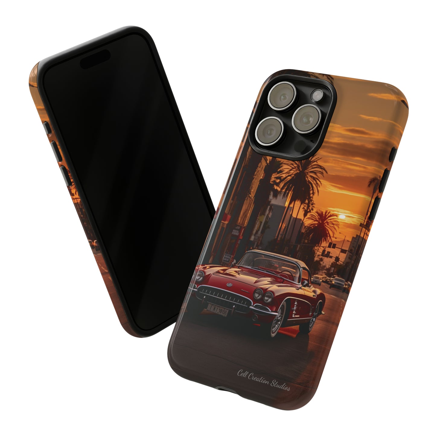 "Sunset Boulevard Classic Red Car" Cell Phone Case -Tough Cases