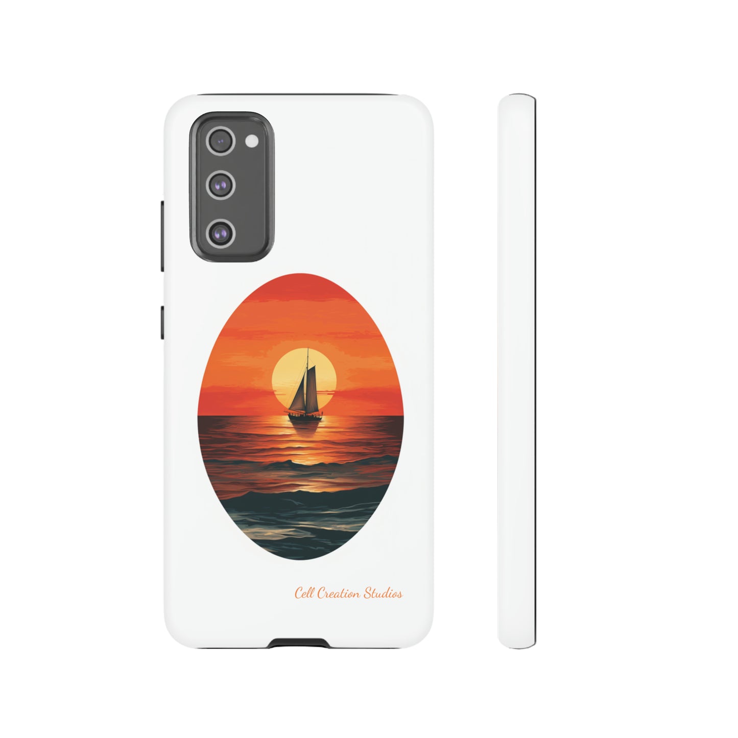 "Sailboat Sunset Serenity" -Tough Samsung Cases