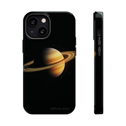 Introducing the "Saturn's Elegance" Cell Phone Case – A Cosmic Masterpiece -MagSafe Tough Cases