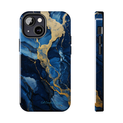 "Azure Elegance Marble" -Tough iPhone Cases