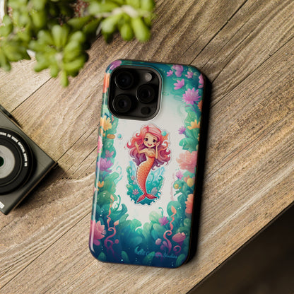 "Pink Seaflower Mermaid" -MagSafe Tough iPhone Cases