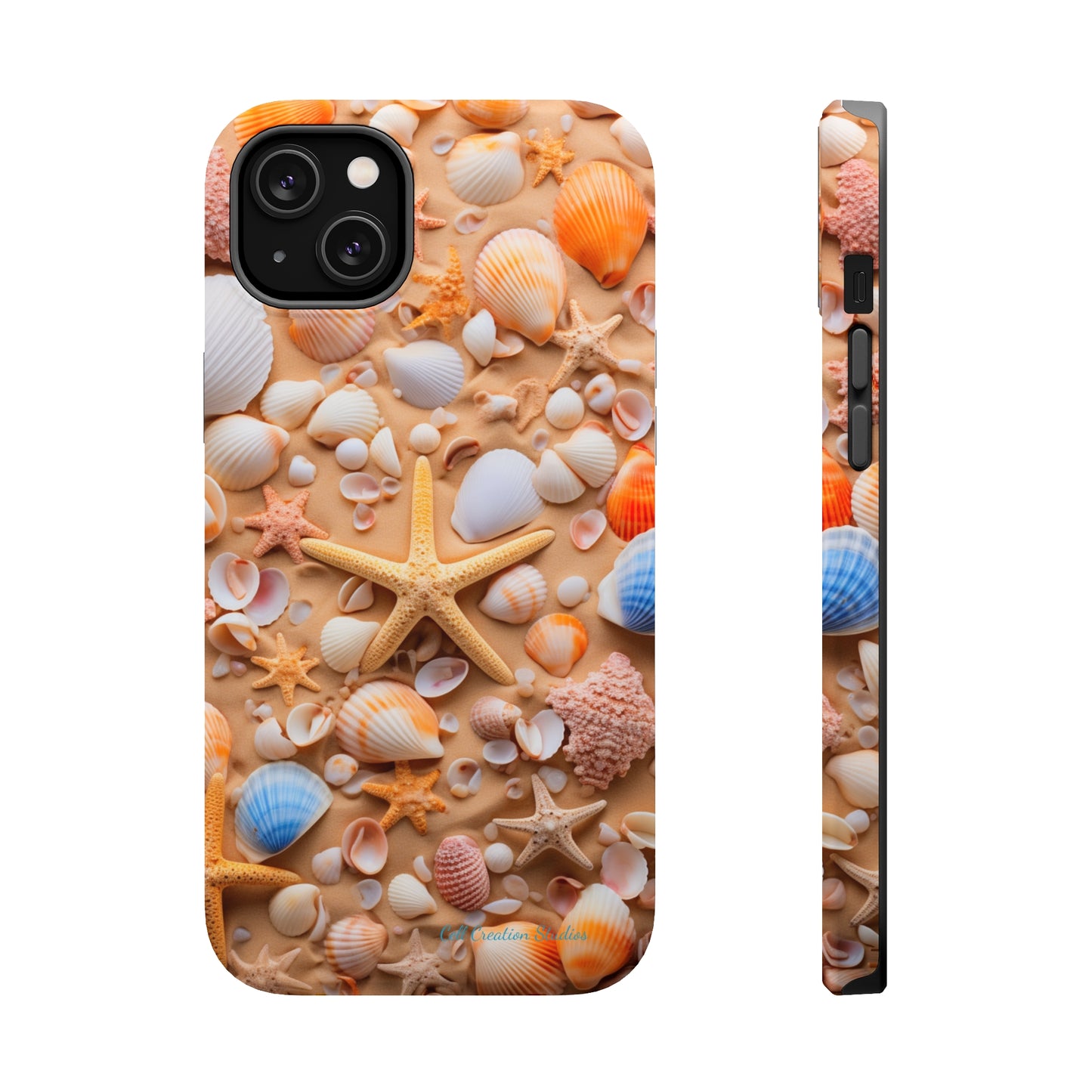 "Seaside Serenity Phone Case: Starfish and Seashells" -MagSafe Tough Cases