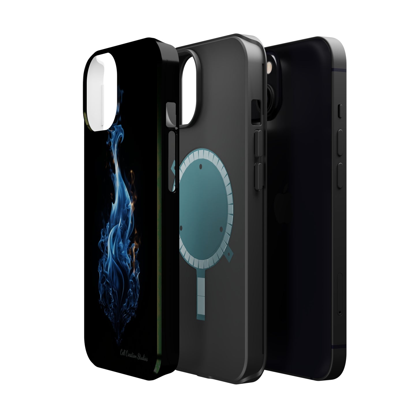 "Blue Flame" Phone Case: Ignite Your Style with Fiery Elegance -MagSafe Tough Cases