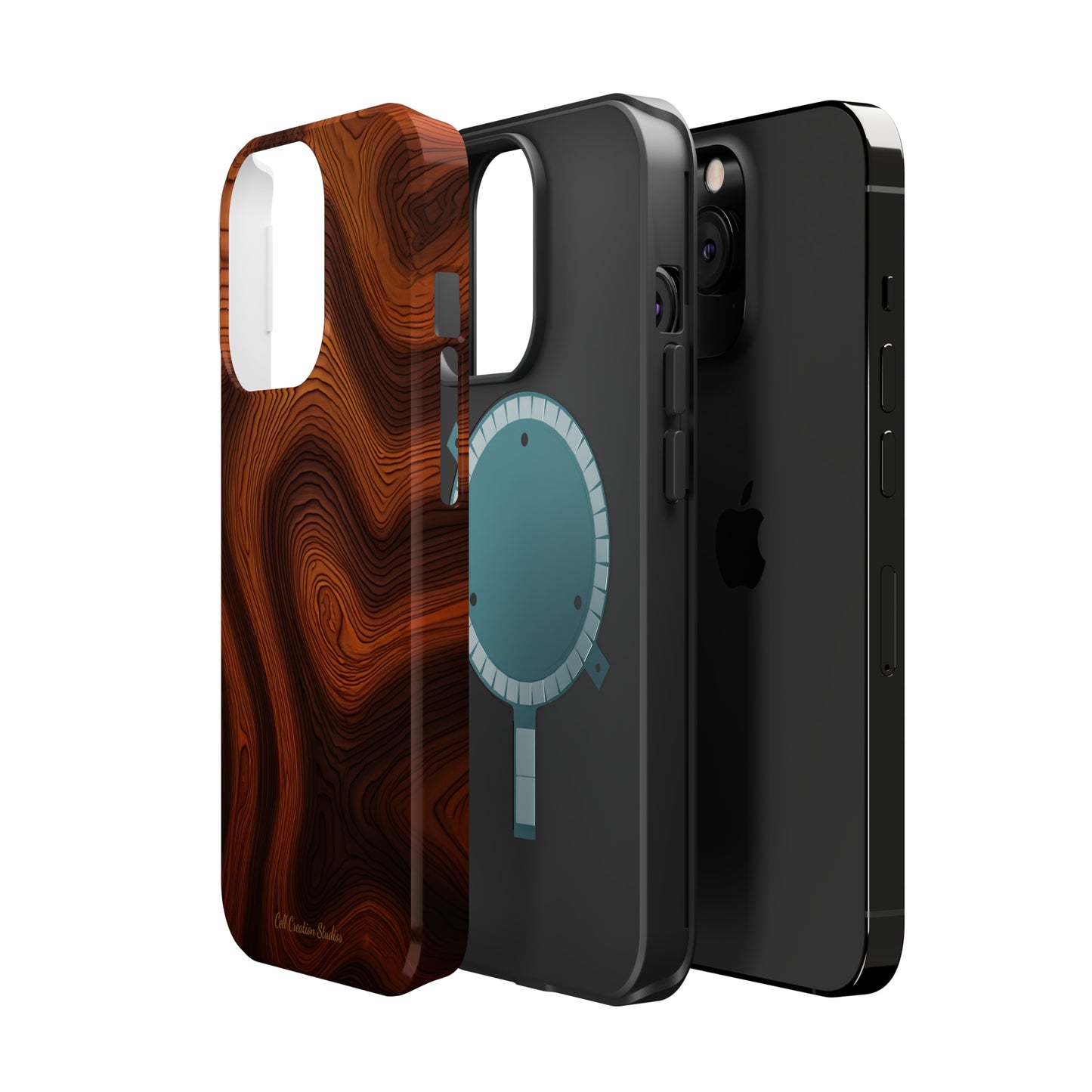 Introducing the "Natural Woodgrain" Cell Phone Case – Embrace Organic Beauty with Wood Pattern Design -MagSafe Tough Cases