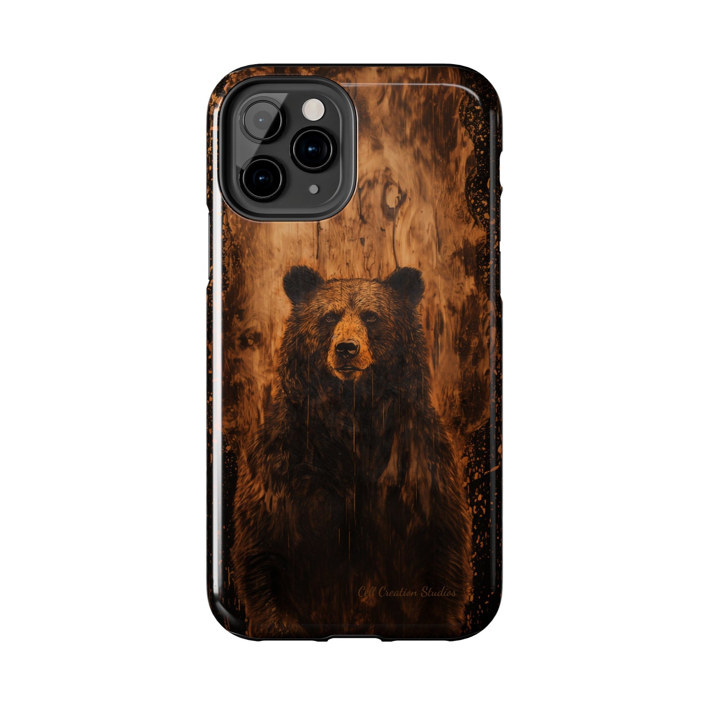 "Bear Wood Grain"-Tough Phone Cases