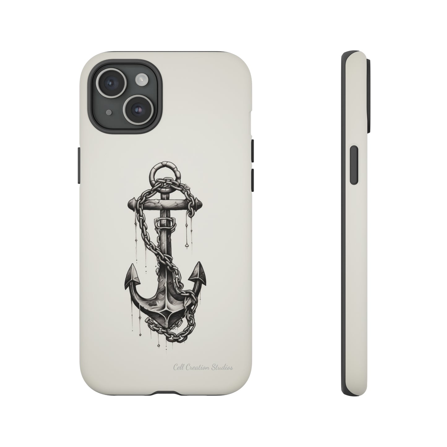 "Nautical Elegance Anchor" -Tough iPhone Cases