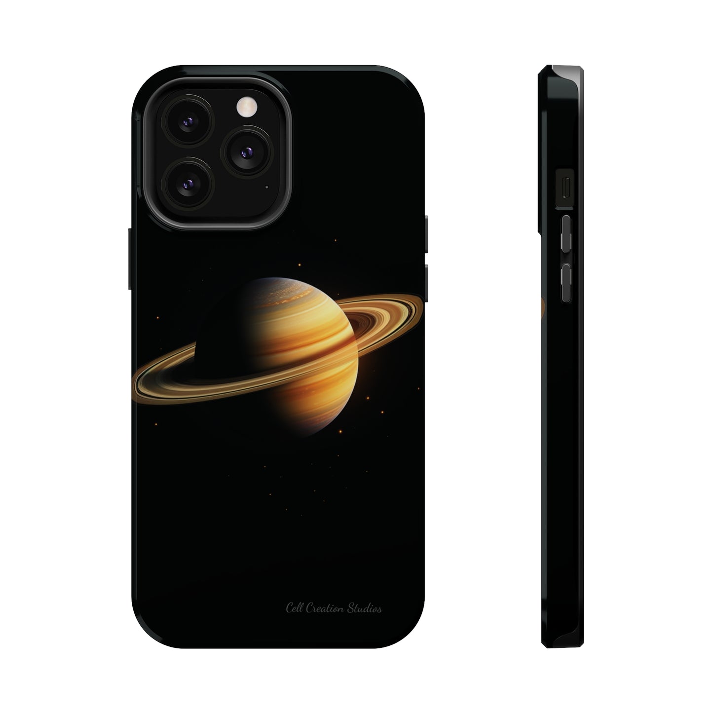 Introducing the "Saturn's Elegance" Cell Phone Case – A Cosmic Masterpiece -MagSafe Tough Cases