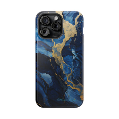 "Azure Elegance Marble" -MagSafe Tough iPhone Cases