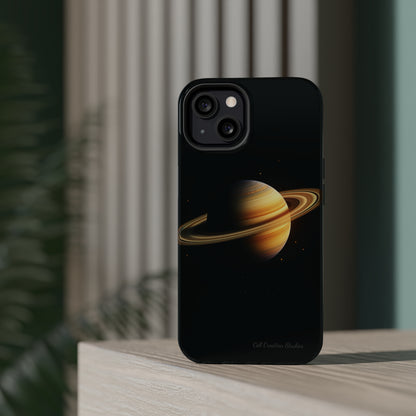 Introducing the "Saturn's Elegance" Cell Phone Case – A Cosmic Masterpiece -MagSafe Tough Cases