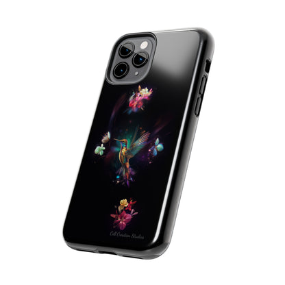 Introducing the "Floral Harmony Hummingbird" Cell Phone Case – Where Elegance Meets Nature -Tough Phone Cases