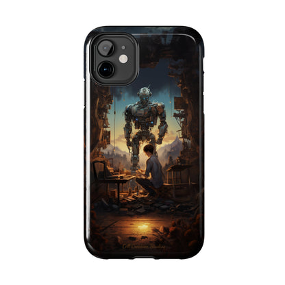 Introducing the "Mechanical Bond" Cell Phone Case – Witness a Captivating Moment of Giant Robot and Boy -Tough Phone Cases