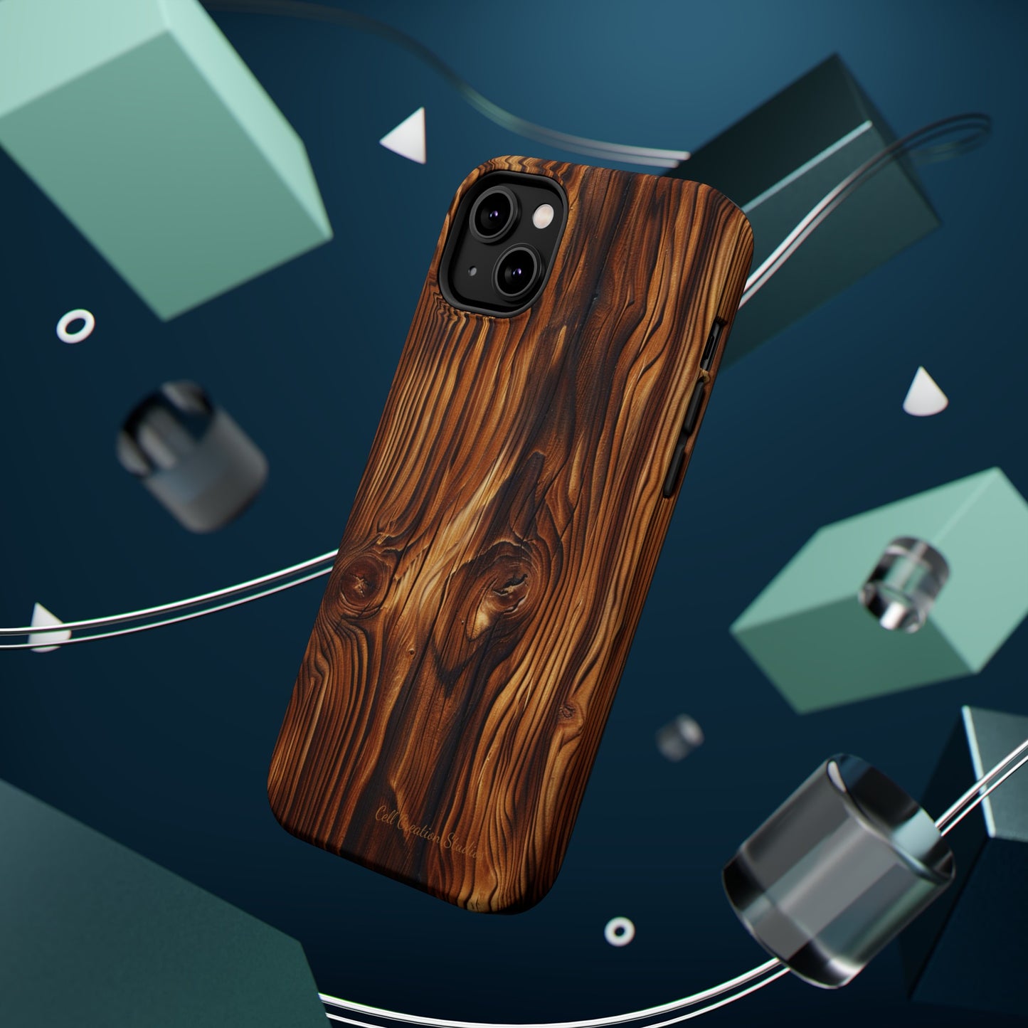 "Wood Grain Elegance" -MagSafe Tough iPhone Cases