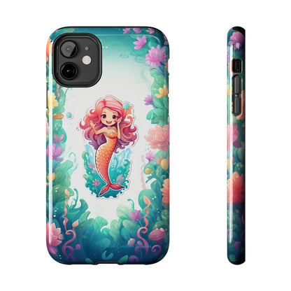 "Pink Seaflower Mermaid" -Tough iPhone Cases