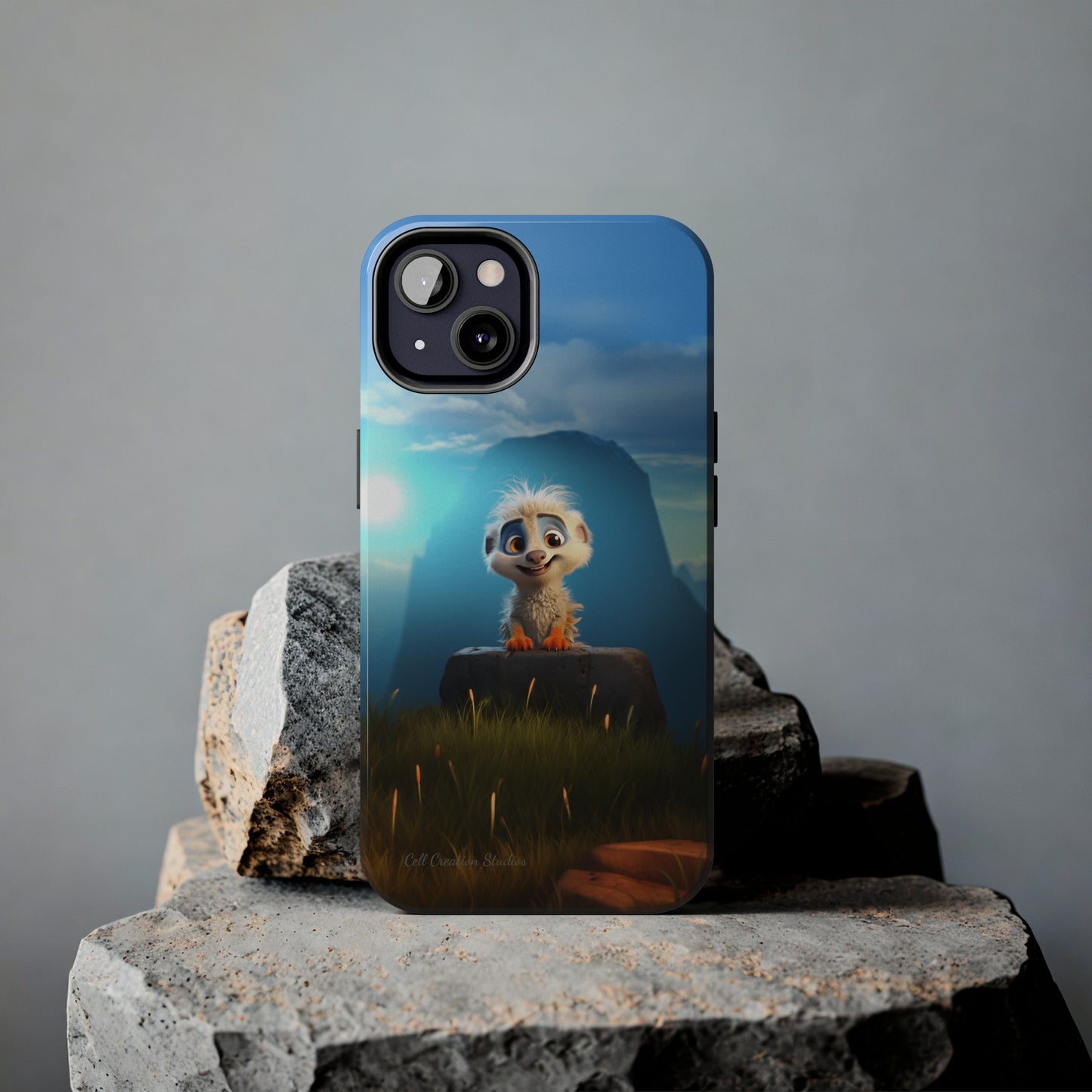 Introducing the "Mountain Explorer Buddy" Cell Phone Case – Embark on Adventures with an Animated Cute Animal -Tough Phone Cases