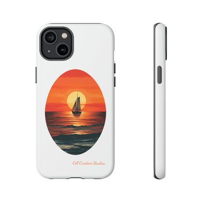 "Sailboat Sunset Serenity" -Tough iPhone Cases