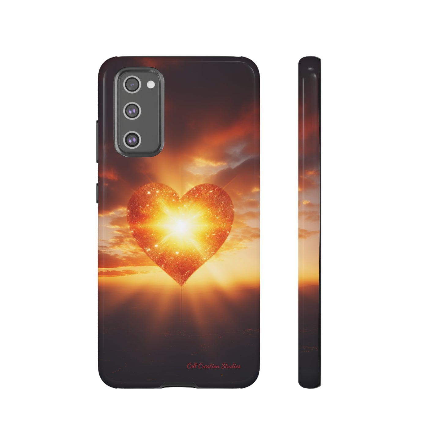 Introducing the "Sunlit Heart" Cell Phone Case – Embrace Love and Radiance -Tough Cases