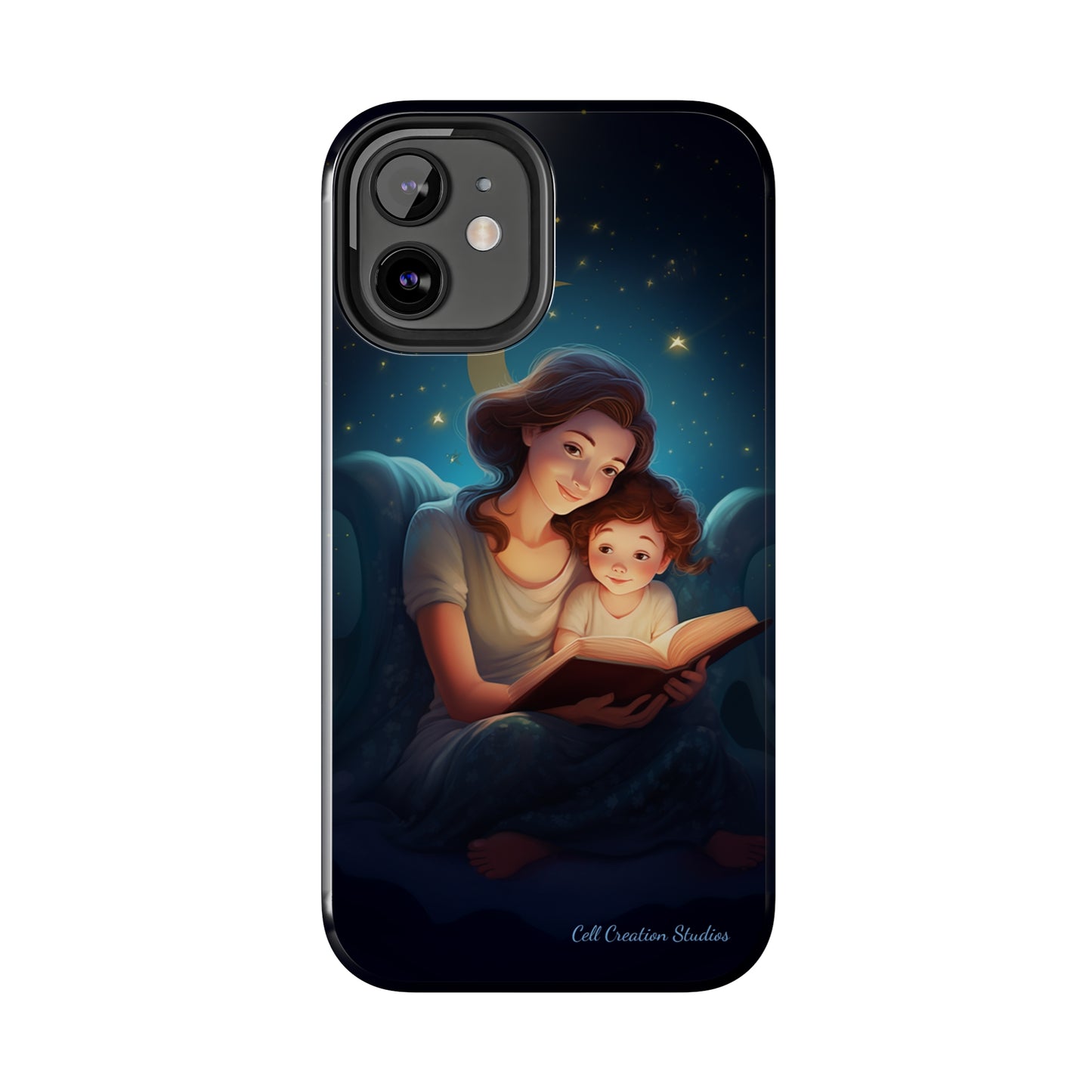 Introducing the "Bedtime Story Bliss" Cell Phone Case – Cherish Heartwarming Moments with Every Glance -Tough Phone Cases