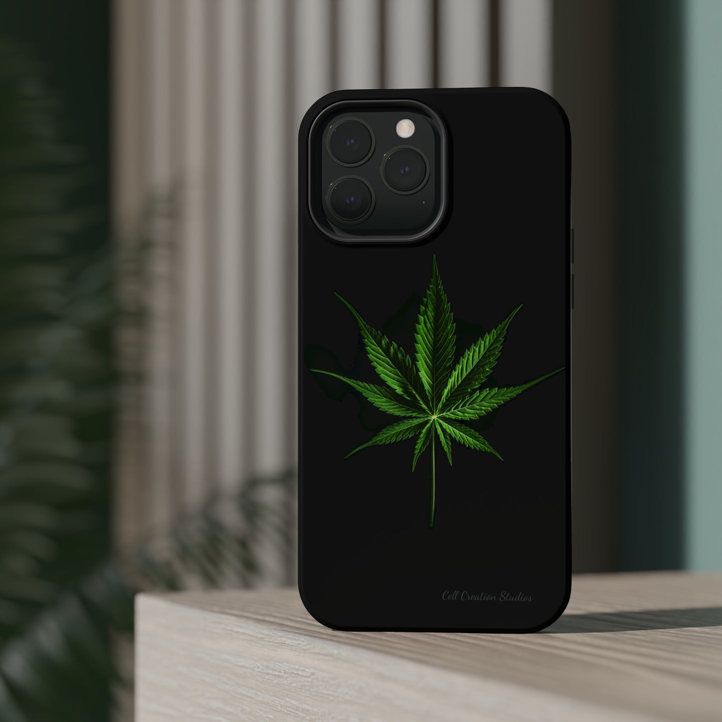 "Cannabis Chic" Marijuana Leaf Phone Case -MagSafe Tough Cases