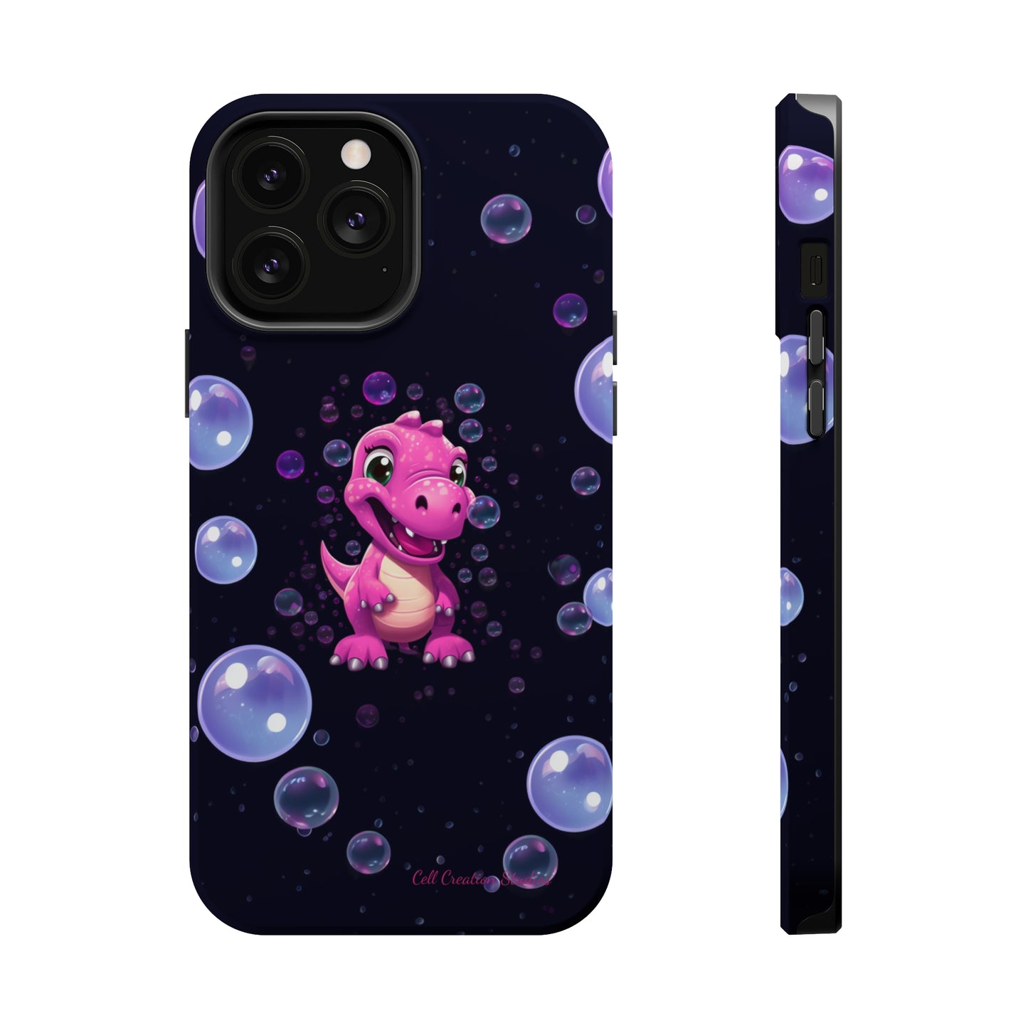 "Dino Glam" Glitter Dinosaur Phone Case -MagSafe Tough Cases