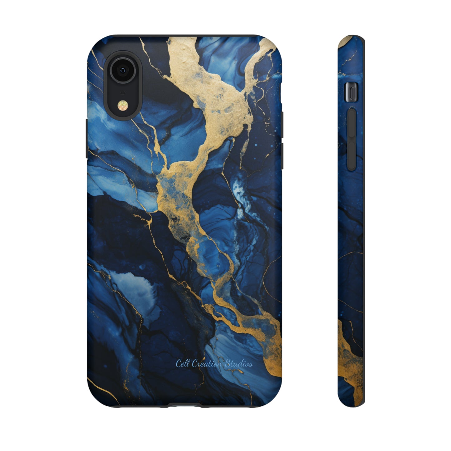 "Azure Elegance Marble" -Tough iPhone Cases